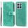 Custodia per cellulare in pelle con stampa a fiori a 7 petali per Honor X8b (verde) Custodia per cellulare in pelle con stampa a fiori a 7 petali per Honor X8b (verde)