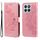 Custodia per cellulare in pelle con stampa a fiori a 7 petali per Honor X8b (oro rosa) Custodia per cellulare in pelle con stampa a fiori a 7 petali per Honor X8b (oro rosa)