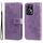 Custodia per telefono in pelle con stampa a fiori a 7 petali per Honor 90 GT (viola chiaro) Custodia per telefono in pelle con stampa a fiori a 7 petali per Honor 90 GT (viola chiaro)