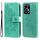 Custodia per telefono in pelle con stampa a fiori a 7 petali per Honor 90 GT (verde) Custodia per telefono in pelle con stampa a fiori a 7 petali per Honor 90 GT (verde)