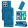 Custodia per telefono in pelle girasole goffrata per Honor X8b (blu)