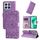 Custodia per telefono in pelle girasole goffrata per Honor X8b (viola)