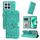 Custodia per telefono in pelle girasole goffrata per Honor X8b (verde)