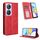 Custodia per telefono in pelle con texture retrò con fibbia magnetica per Honor Play 50 Plus (rossa) Custodia per telefono in pelle con texture retrò con fibbia magnetica per Honor Play 50 Plus (rossa)