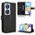 Custodia per telefono in pelle con texture diamante per Honor Play 50 Plus (nera) Custodia per telefono in pelle con texture diamante per Honor Play 50 Plus (nera)