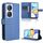Custodia per telefono in pelle con texture diamante per Honor Play 50 Plus (blu) Custodia per telefono in pelle con texture diamante per Honor Play 50 Plus (blu)