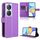 Custodia per telefono in pelle con texture diamante per Honor Play 50 Plus (viola) Custodia per telefono in pelle con texture diamante per Honor Play 50 Plus (viola)