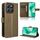 Custodia per cellulare in pelle con texture diamante per Honor X8b 4G (marrone)