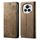 Custodia per telefono in pelle flip con texture denim per Honor Magic6 (cachi) Custodia per telefono in pelle flip con texture denim per Honor Magic6 (cachi)