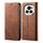 Custodia per telefono in pelle flip con texture denim per Honor Magic6 Pro (marrone) Custodia per telefono in pelle flip con texture denim per Honor Magic6 Pro (marrone)