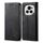 Custodia per cellulare in pelle flip con texture denim per Honor Magic6 Pro (nera) Custodia per cellulare in pelle flip con texture denim per Honor Magic6 Pro (nera)