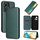 Custodia per telefono in pelle flip con texture in fibra di carbonio per Honor 90 GT (verde) Custodia per telefono in pelle flip con texture in fibra di carbonio per Honor 90 GT (verde)