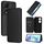 Custodia per cellulare in pelle flip con texture in fibra di carbonio per Honor X7b (nera) Custodia per cellulare in pelle flip con texture in fibra di carbonio per Honor X7b (nera)