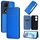 Custodia per cellulare in pelle flip con texture in fibra di carbonio per Honor X7b (blu) Custodia per cellulare in pelle flip con texture in fibra di carbonio per Honor X7b (blu)