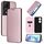 Custodia per cellulare in pelle flip con texture in fibra di carbonio per Honor X7b (rosa) Custodia per cellulare in pelle flip con texture in fibra di carbonio per Honor X7b (rosa)