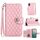 Custodia per cellulare in pelle con texture rombica per Nokia C32 con cordino (rosa) Custodia per cellulare in pelle con texture rombica per Nokia C32 con cordino (rosa)