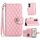 Per Honor 90 Custodia per cellulare in pelle con texture rombica con cordino (rosa) Per Honor 90 Custodia per cellulare in pelle con texture rombica con cordino (rosa)