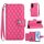 Custodia per cellulare in pelle con texture rombica per Honor 90 Lite con cordino (rosa rossa) Custodia per cellulare in pelle con texture rombica per Honor 90 Lite con cordino (rosa rossa)