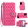 Custodia per cellulare in pelle con texture rombica per Honor X6a con cordino (rosa rossa) Custodia per cellulare in pelle con texture rombica per Honor X6a con cordino (rosa rossa)