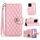 Custodia per cellulare in pelle con texture rombica per Honor X6a con cordino (rosa) Custodia per cellulare in pelle con texture rombica per Honor X6a con cordino (rosa)
