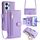 Per Honor X7a Lite Custodia per cellulare in pelle con cerniera a tracolla con texture di pecora (viola) Per Honor X7a Lite Custodia per cellulare in pelle con cerniera a tracolla con texture di pecora (viola)