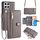 Per Honor X8 Lite Custodia per cellulare in pelle con cerniera a tracolla con texture di pecora (grigio) Per Honor X8 Lite Custodia per cellulare in pelle con cerniera a tracolla con texture di pecora (grigio)