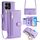 Per Honor X8a Lite Custodia per cellulare in pelle con cerniera a tracolla con texture di pecora (viola) Per Honor X8a Lite Custodia per cellulare in pelle con cerniera a tracolla con texture di pecora (viola)