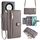 Per Honor X9a Lite Custodia per cellulare in pelle con cerniera a tracolla con texture di pecora (grigio) Per Honor X9a Lite Custodia per cellulare in pelle con cerniera a tracolla con texture di pecora (grigio)