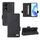 Custodia per cellulare in pelle con chiusura magnetica per Honor X7b (nera)