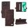 Custodia per telefono in pelle con chiusura magnetica per Honor X8b (marrone)