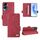 Custodia per telefono in pelle con chiusura magnetica per Honor X50i / 90 Lite (rossa) Custodia per telefono in pelle con chiusura magnetica per Honor X50i / 90 Lite (rossa)