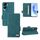 Custodia per telefono in pelle con chiusura magnetica per Honor X50i / 90 Lite (verde) Custodia per telefono in pelle con chiusura magnetica per Honor X50i / 90 Lite (verde)