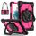 Per Samsung Galaxy Tab A8 10.5 2021 Custodia per tablet PC ibrida in silicone robot con colori a contrasto (nero rosa rosso) Per Samsung Galaxy Tab A8 10.5 2021 Custodia per tablet PC ibrida in silicone robot con colori a contrasto (nero rosa rosso)