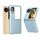 Per OPPO Find N3 Custodia Flip Wave Pattern opaca per PC (blu ghiaccio)