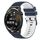 Per Huawei Watch GT Runner 22mm Cinturino in silicone bicolore a scacchi (blu scuro + bianco) Per Huawei Watch GT Runner 22mm Cinturino in silicone bicolore a scacchi (blu scuro + bianco)