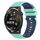 Per Huawei Watch GT Runner 22mm Cinturino in silicone bicolore a scacchi (verde acqua + blu) Per Huawei Watch GT Runner 22mm Cinturino in silicone bicolore a scacchi (verde acqua + blu)