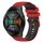 Per Huawei Watch GT 2E Cinturino in silicone bicolore a scacchi da 22 mm (rosso + nero) Per Huawei Watch GT 2E Cinturino in silicone bicolore a scacchi da 22 mm (rosso + nero)