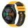 Per Huawei Watch GT 2E Cinturino in silicone bicolore a scacchi da 22 mm (giallo + nero) Per Huawei Watch GT 2E Cinturino in silicone bicolore a scacchi da 22 mm (giallo + nero)