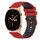 Cinturino per orologio in silicone bicolore a scacchi da 22 mm For Honor Watch GS 3 (rosso + nero) Cinturino per orologio in silicone bicolore a scacchi da 22 mm For Honor Watch GS 3 (rosso + nero)