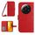 Per Xiaomi 14 Custodia per telefono in pelle Flip in rilievo Ultra Skin Feel Sun Flower con cordino (Rosso) Per Xiaomi 14 Custodia per telefono in pelle Flip in rilievo Ultra Skin Feel Sun Flower con cordino (Rosso)