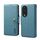 Custodia per telefono in pelle stile portafoglio con texture in vacchetta per Honor 90 Denior (blu) Custodia per telefono in pelle stile portafoglio con texture in vacchetta per Honor 90 Denior (blu)
