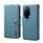 Custodia per telefono in pelle stile portafoglio con texture in pelle di vacchetta Denior per Honor 100 Pro (blu) Custodia per telefono in pelle stile portafoglio con texture in pelle di vacchetta Denior per Honor 100 Pro (blu)