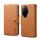 Custodia per telefono in pelle stile portafoglio con texture in pelle di vacchetta Denior per Honor 100 Pro (cachi) Custodia per telefono in pelle stile portafoglio con texture in pelle di vacchetta Denior per Honor 100 Pro (cachi)