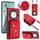 Per Honor X9a / Magic5 Lite Custodia per cellulare con porta carte per organo con cordino lungo (Rosso) Per Honor X9a / Magic5 Lite Custodia per cellulare con porta carte per organo con cordino lungo (Rosso)