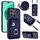 Per Honor X8b 4G Custodia per cellulare con porta carte per organo con cordino lungo (blu) Per Honor X8b 4G Custodia per cellulare con porta carte per organo con cordino lungo (blu)