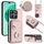 Per Honor X8b 4G Custodia per cellulare con supporto per anello per carte d'organo con cordino lungo (rosa) Per Honor X8b 4G Custodia per cellulare con supporto per anello per carte d'organo con cordino lungo (rosa)