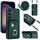 Per Samsung Galaxy S24 5G Custodia per telefono con supporto ad anello per porta carte di organo con cordino lungo (verde) Per Samsung Galaxy S24 5G Custodia per telefono con supporto ad anello per porta carte di organo con cordino lungo (verde)