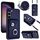 Per Samsung Galaxy S23+ 5G Custodia per telefono con supporto ad anello per porta carte d'organo con cordino lungo (blu) Per Samsung Galaxy S23+ 5G Custodia per telefono con supporto ad anello per porta carte d'organo con cordino lungo (blu)