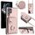 Per Samsung Galaxy S22 Ultra 5G Custodia per telefono con supporto ad anello per porta tessere con cordino lungo (rosa) Per Samsung Galaxy S22 Ultra 5G Custodia per telefono con supporto ad anello per porta tessere con cordino lungo (rosa)