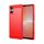 Custodia per telefono in TPU con texture spazzolata in fibra di carbonio per Sony Xperia 5 V (rossa) Custodia per telefono in TPU con texture spazzolata in fibra di carbonio per Sony Xperia 5 V (rossa)